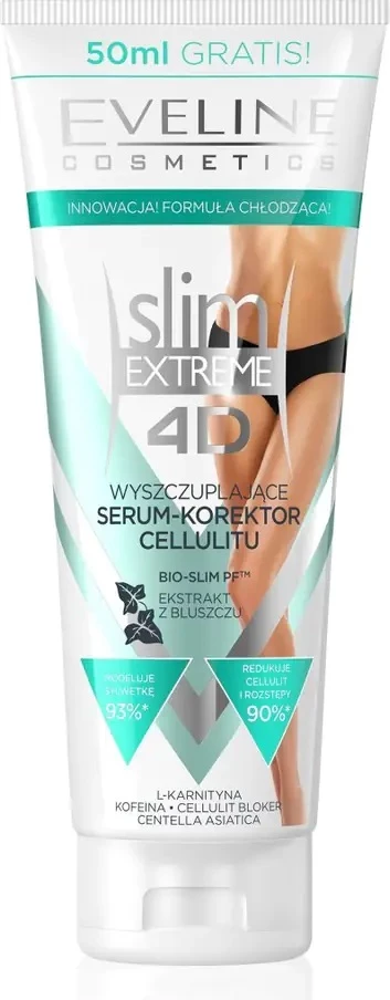 Serum proti celulitu in za preoblikovanje Slim Extreme 4D, Eveline Cosmetics, 250 ml