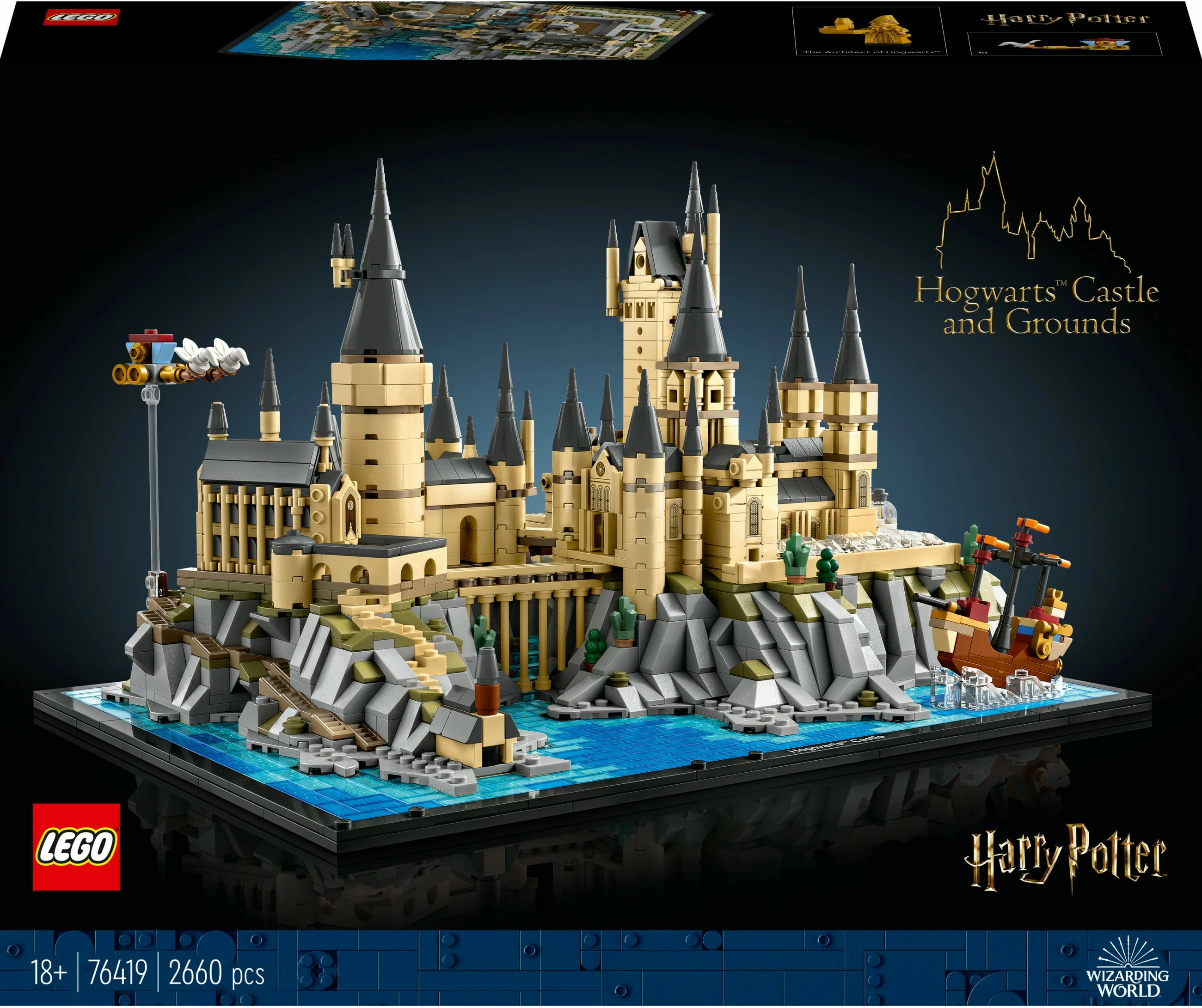 Set kipa gradnje Hogwarts™ Castle and Grounds, 2.660 kosov, večbarvno