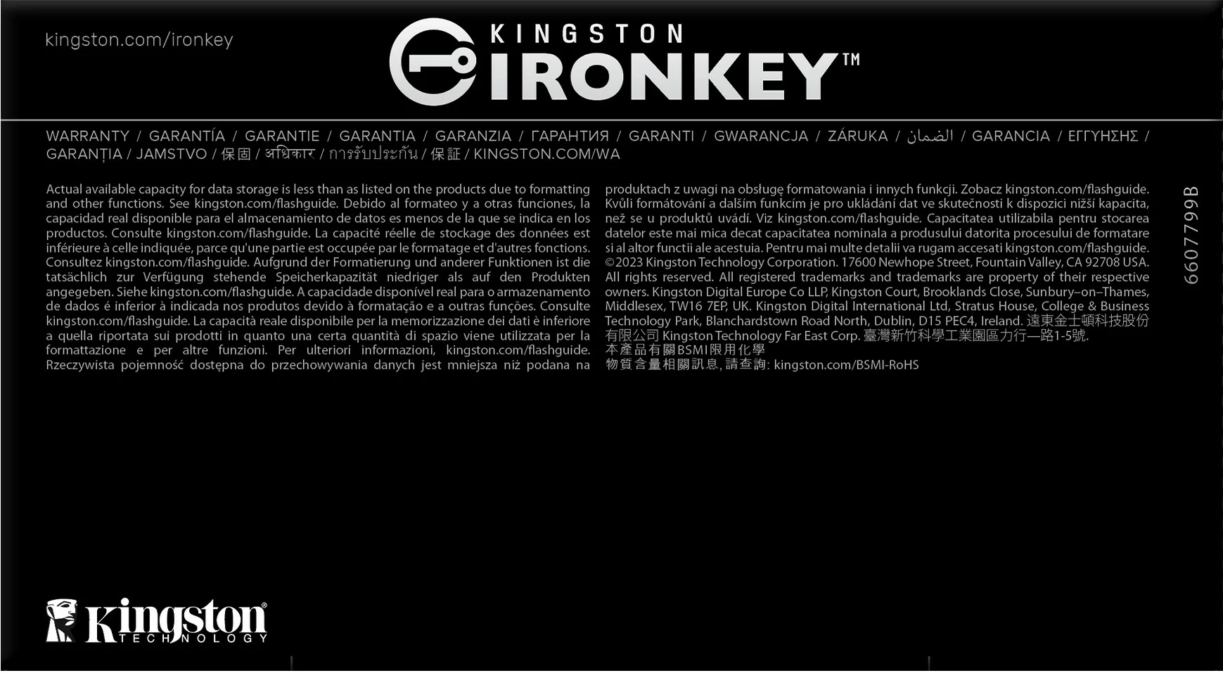 USB ključ Kingston IronKey D500S 16GB, USB 3.2, črn