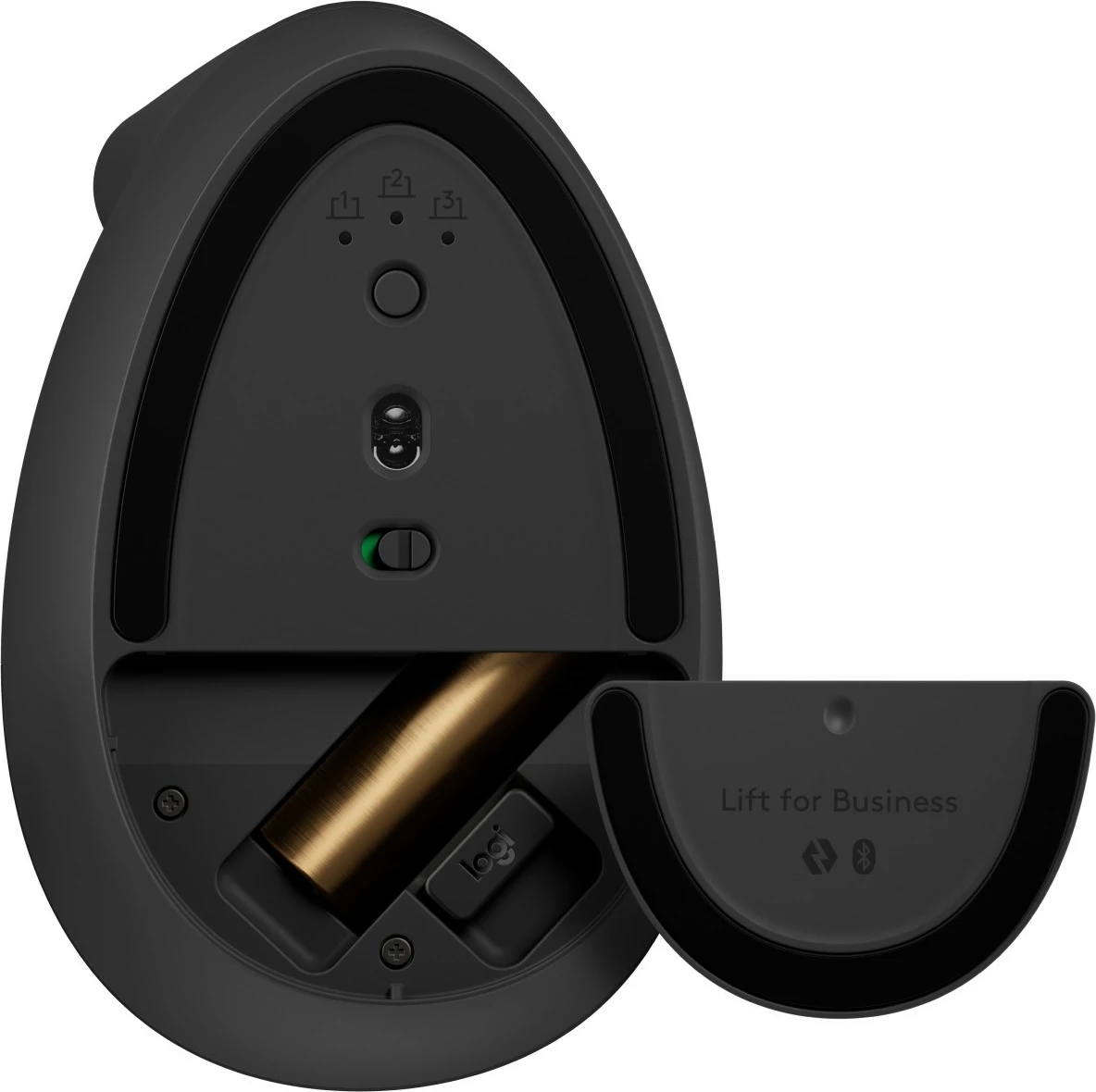 Vertikalni ergonomski miška Logitech Lift, levi, RF brezžično + Bluetooth, 4000 DPI, grafit
