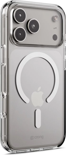 Ovitek za telefon Clear MAG Cover, CRONG (CRGCLRMIP1763PTRS) za iPhone 17 Pro, MagSafe, polikarbonat + TPU, prozoren