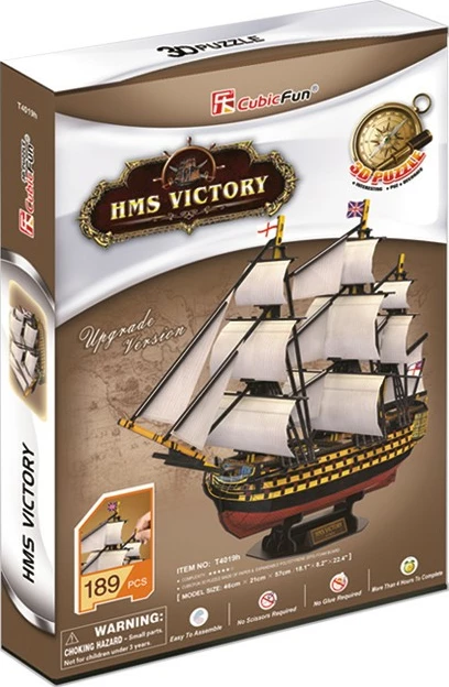 3D sestavljanka Cubic Fun HMS Victory, 189 kosov