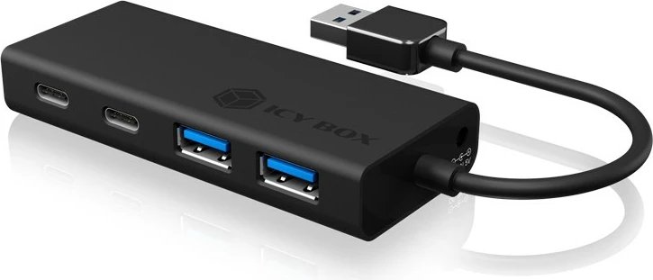 USB razdelilec ICY BOX IB-HUB1426-U3, USB 3.2 Gen 1, 5000 Mbit/s, črn