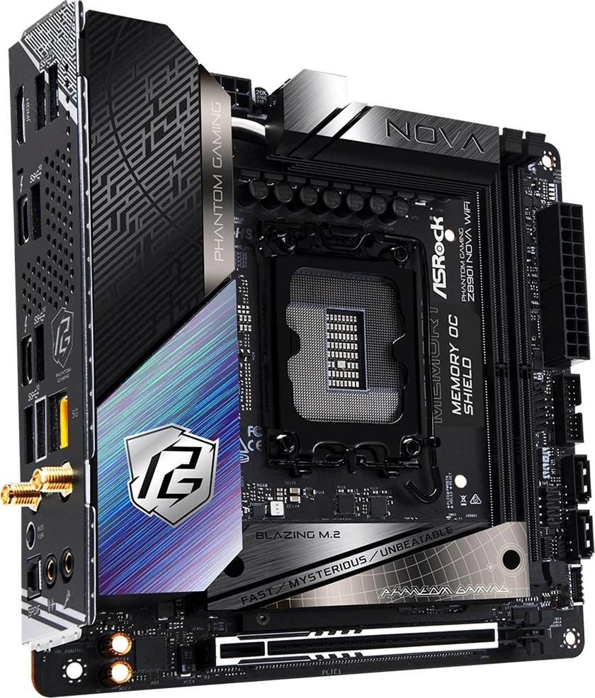 Mini ITX plošča Asrock Phantom Gaming Z890I Nova WiFi, Socket LGA 1851, črna