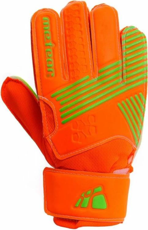 Rokavice za vratarja Meteor, moške in otroške, zelena in oranžna