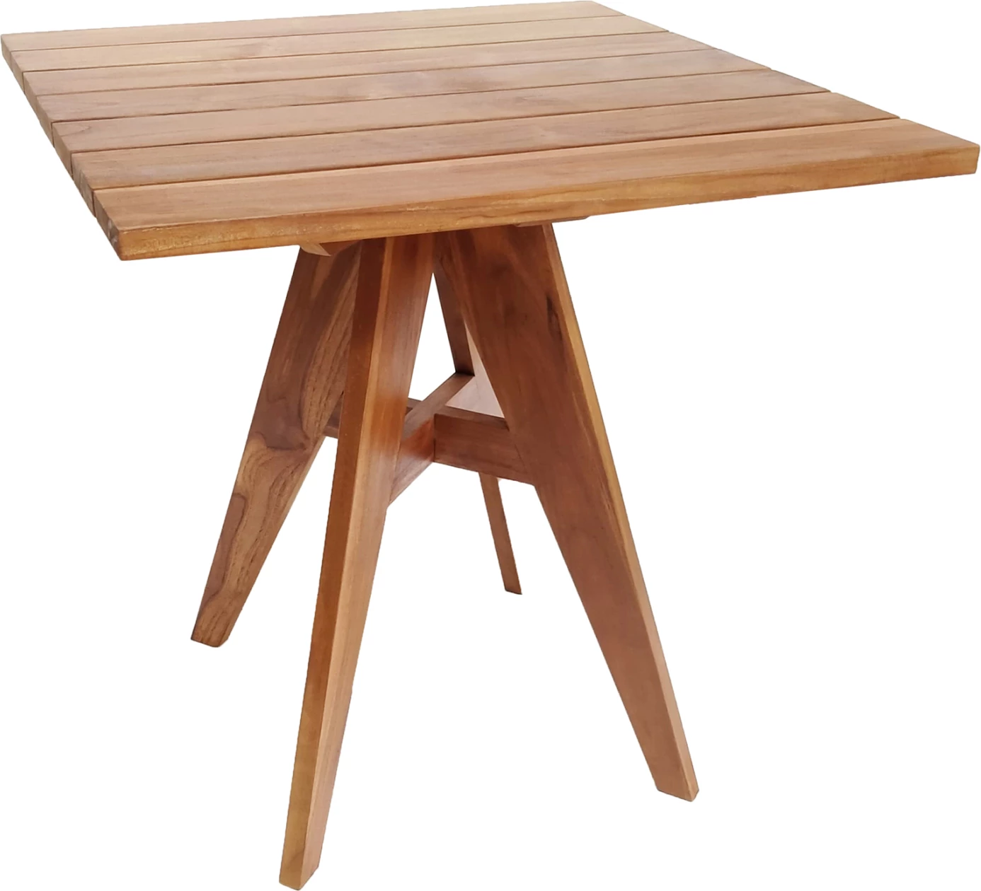 Kvadratna zunanja jedilna miza LEO FH9918 iz tikovine 70x70x75H cm