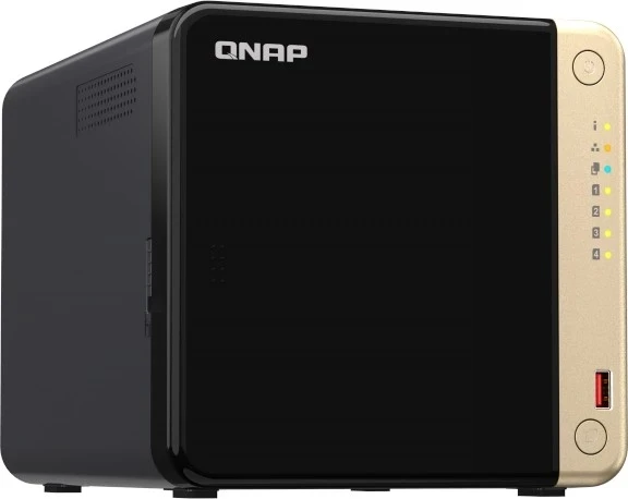 NAS QNAP TS-464-8G, 8 GB RAM, 4 Gigabit RJ-45 vtiči, HDMI, USB, črn