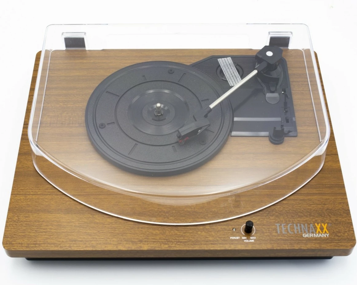 Gramofon z Bluetoothom Technaxx TX-188, 2 stereo zvočnika, les