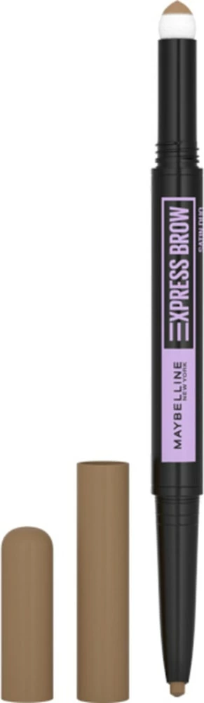 Svinčnik za obrvi Maybelline Express Brow Satin Duo, za ženske, 01 Dark Blonde, 0,71 g