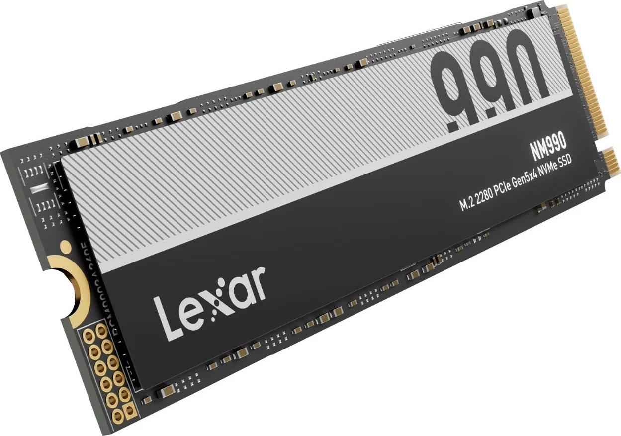 SSD 1TB M.2 2280 Lexar NM990, PCIe Gen5x4 NVMe, črn