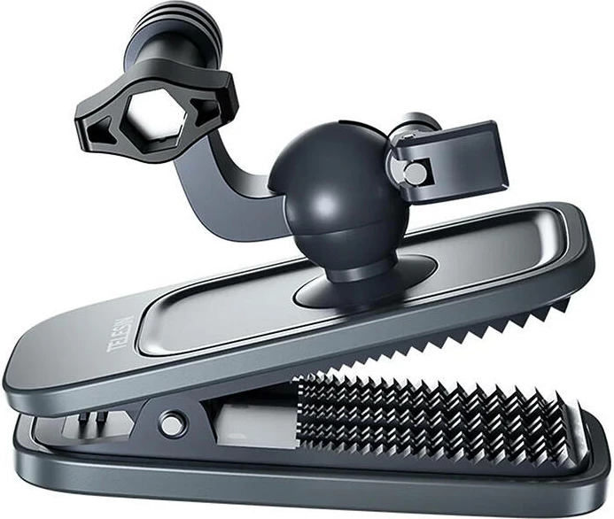 Univerzalen nosilec za športne kamere, s magnetnim sponkom in 360° vrtljivo glavo, črn — Telesin GP-JFM-002