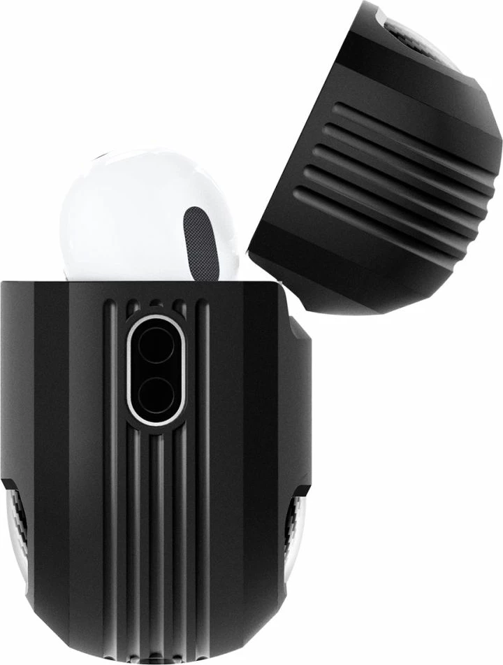 Ovitek Rugged Armor za AirPods Pro 1/2, s karabinerjem, črn Spigen