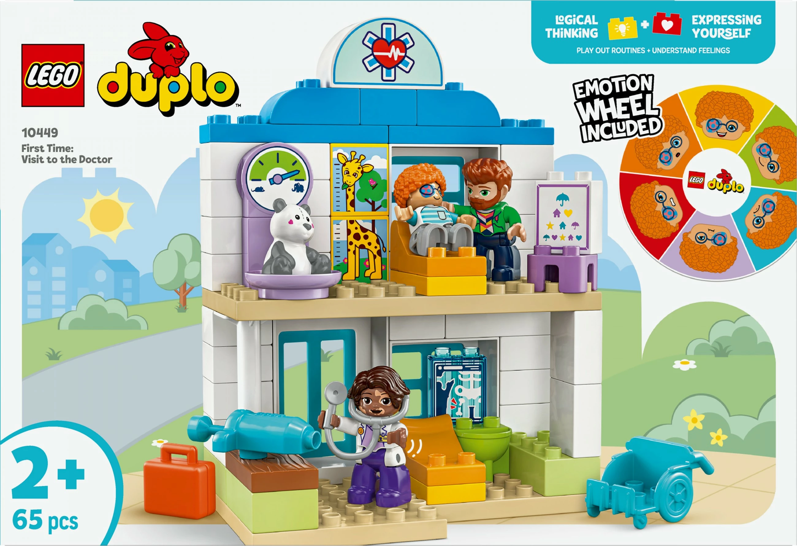 Gradbeni set LEGO DUPLO "Prvi obisk pri zdravniku" 10449, 65 delov, večbarven