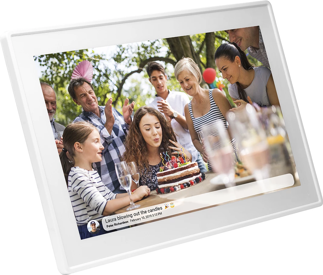 Digitalni okvir, 15,6", 16 GB, Full HD, bel Denver Frameo PFF-1515W