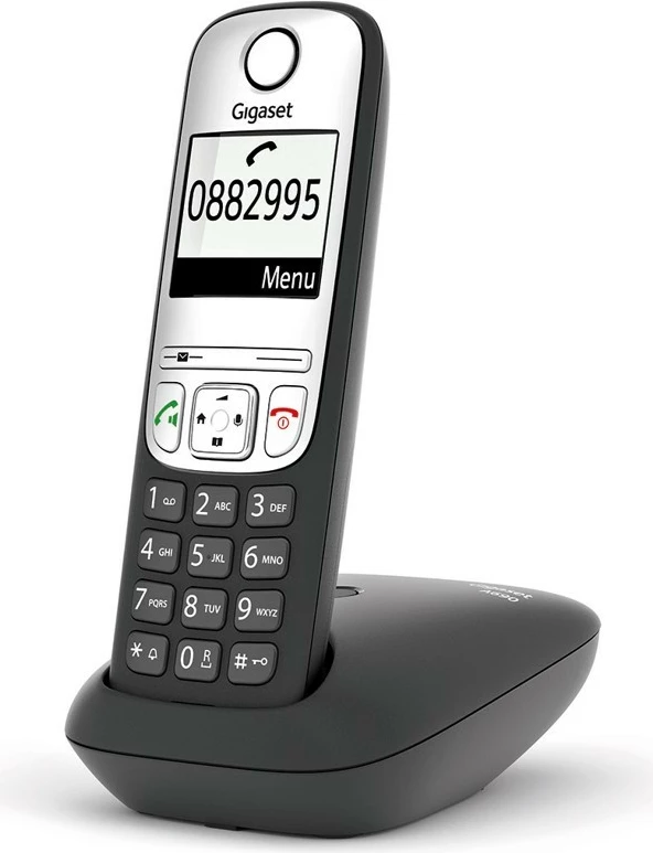 Brezžični telefon Gigaset A690, črn/srebrn