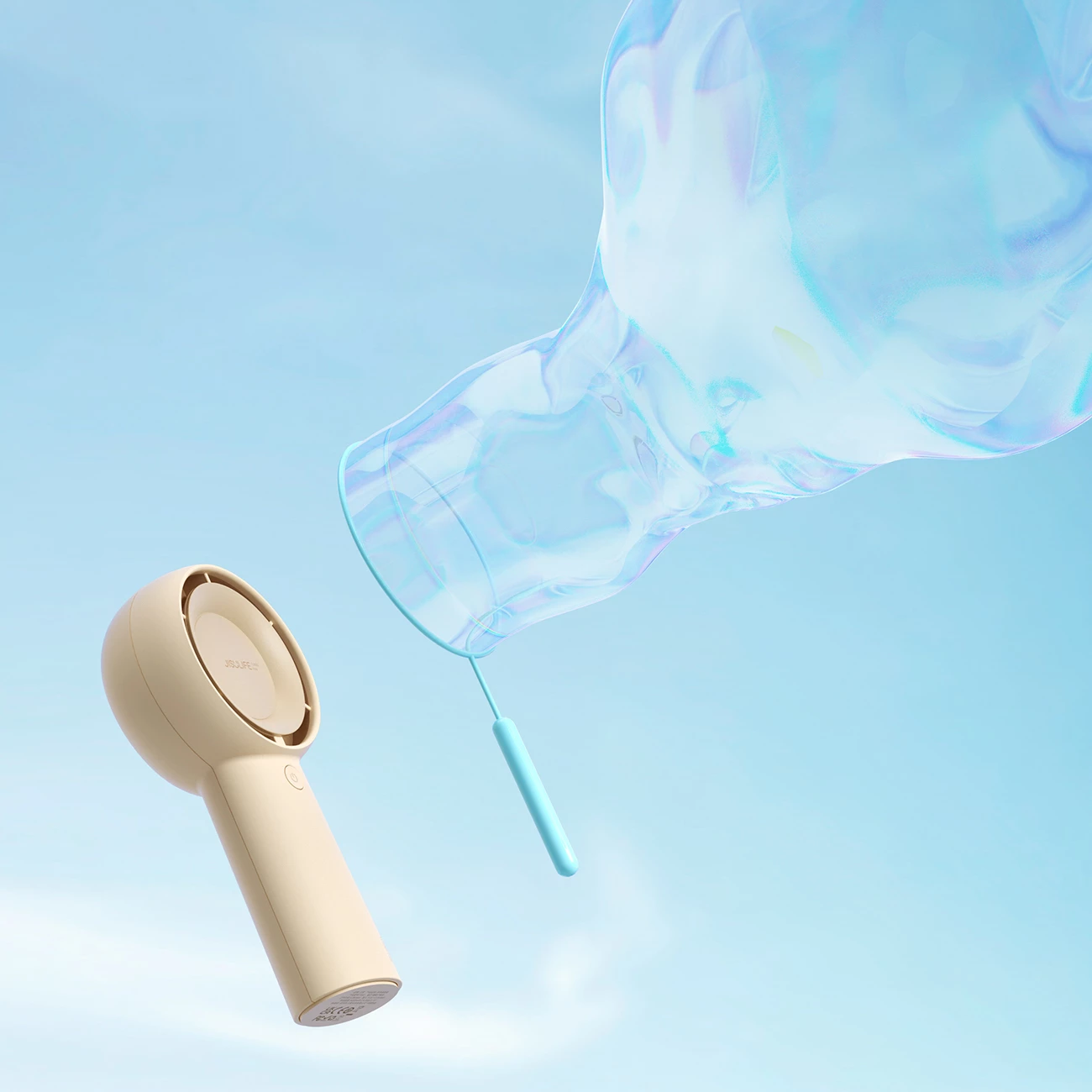 Ročni prenosni ventilator Jisulife Life5 Plus FA43, 4000 mAh, USB-C, bež