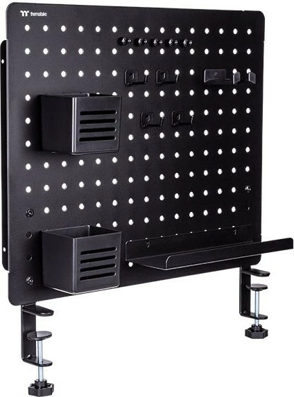Organizacijski panel za mizo, Thermaltake Gaming Desk Pegboard Large, jeklo, črn