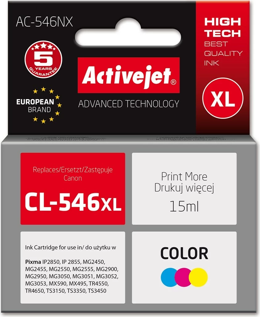 Toner z barvo 15 ml za Canon, Activejet AC-546NX