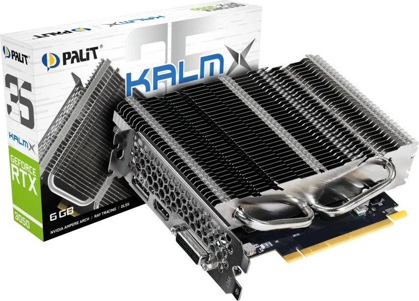 Grafična kartica Palit GeForce RTX 3050 KalmX, 6 GB GDDR6, črn