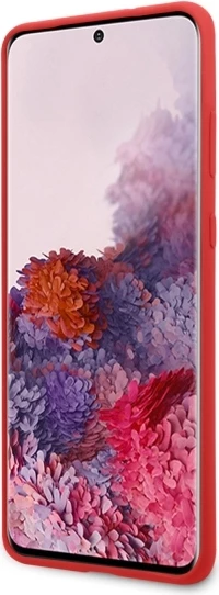 Silikonska zaščitna prevleka Ferrari za Samsung Galaxy S20, rdeča