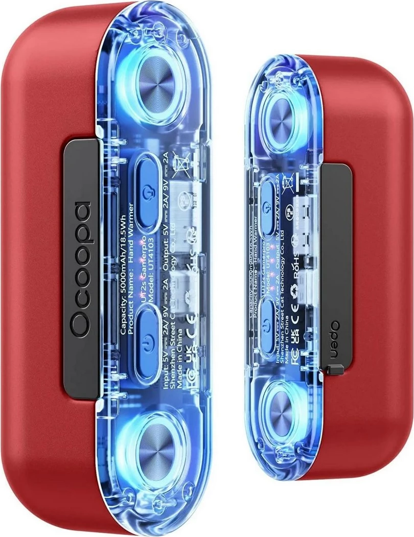 Grelec za roke Ocoopa UT4103, električni, aluminij, rdeč