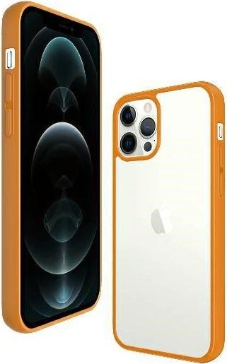 Prozoren oranžen ovitek za telefon PanzerGlass ClearCase za iPhone 12 Pro Max