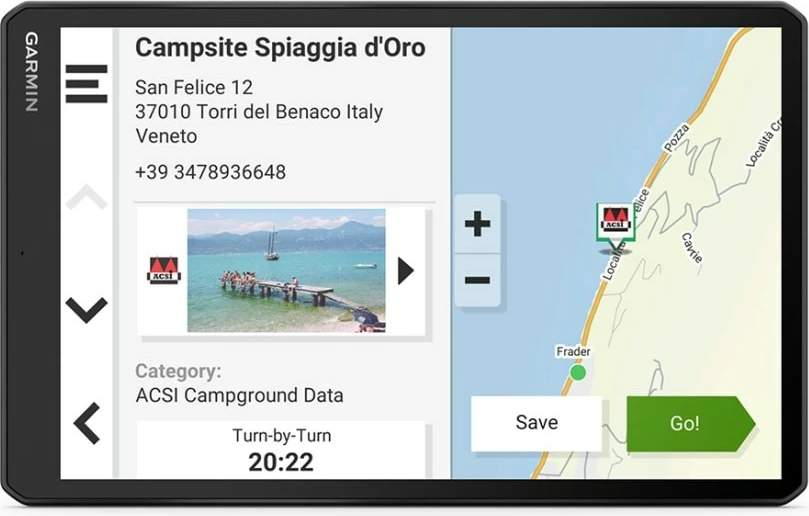 Navigacijski GPS za avtodome Garmin Camper 1095, 32GB, 10,1", črn