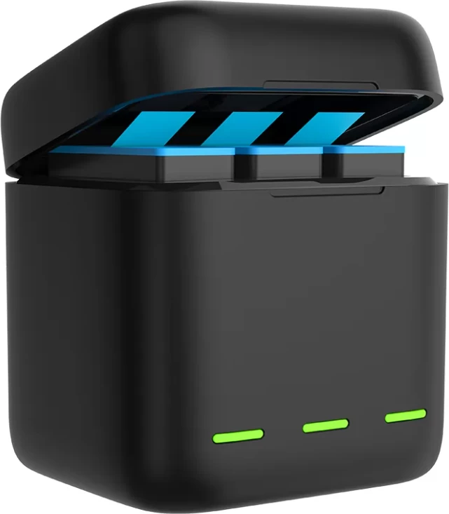 Polnilec za 3 baterije Telesin GP-BCG-901 za GoPro Hero 9/10/11/12, črn