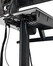 Multimedijski voziček za monitor do 30", Ergotron WorkFit-C, črno/siv
