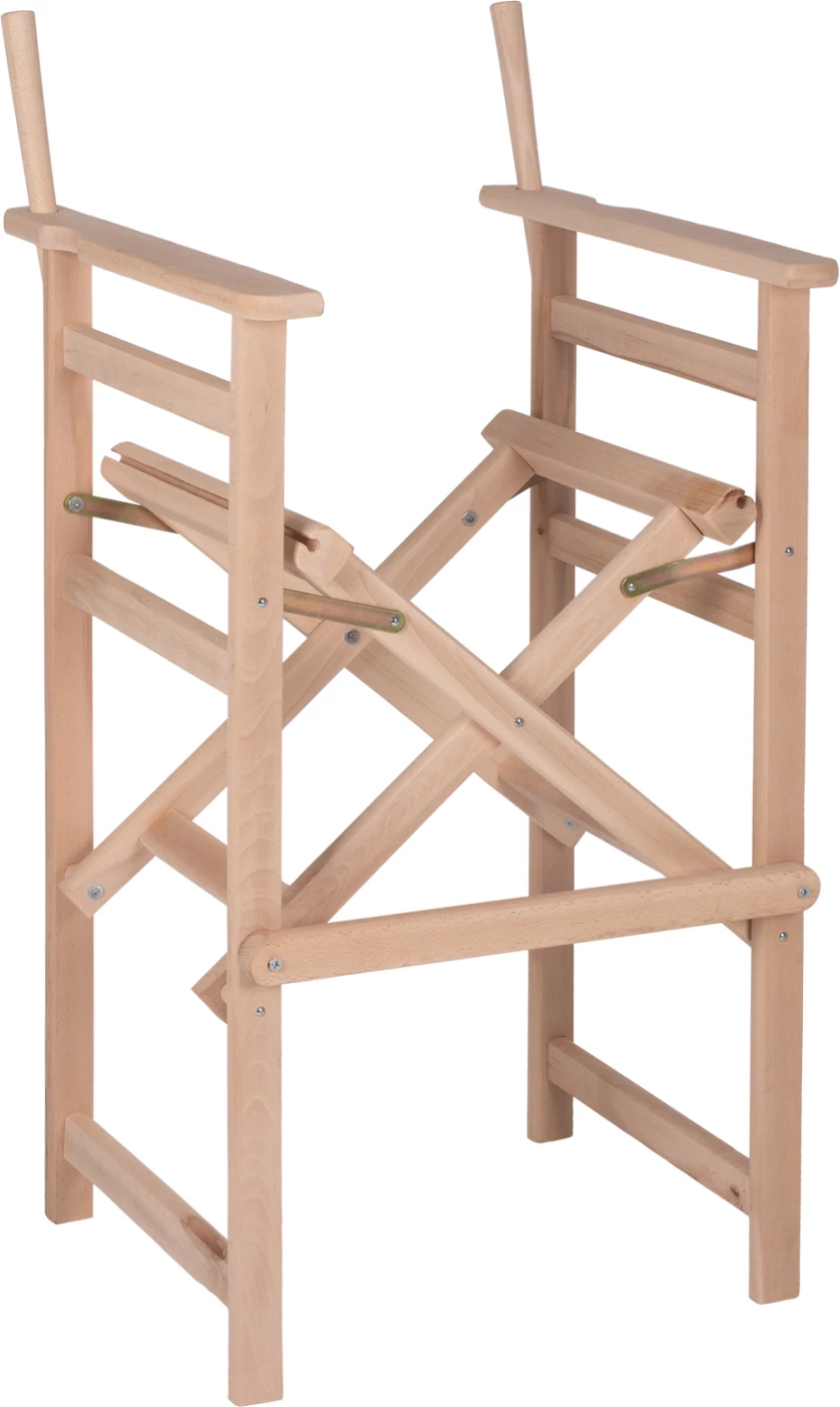 Barski stol režiserja PALMER nebarvan okvir samo FH5578.04 57x57x117Hcm