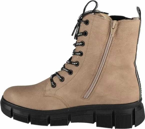 Kratke škornje Rieker za ženske, bež