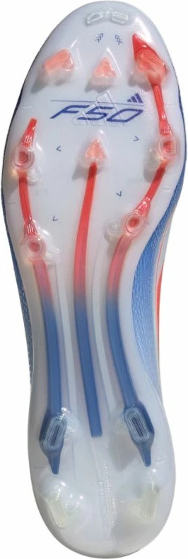 Futbalske nogometne superge, adidas F50 Elite FG, bele in modre, moške