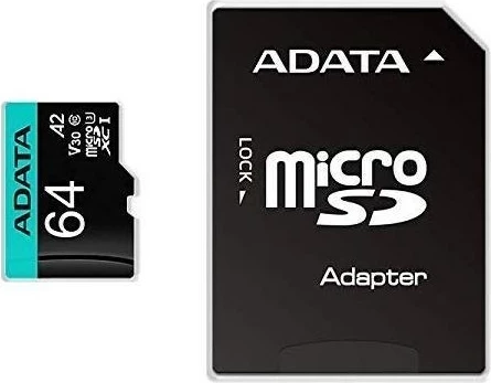 Kartica za pomnilnik Premier Pro 64 GB MicroSDXC, ADATA, črna