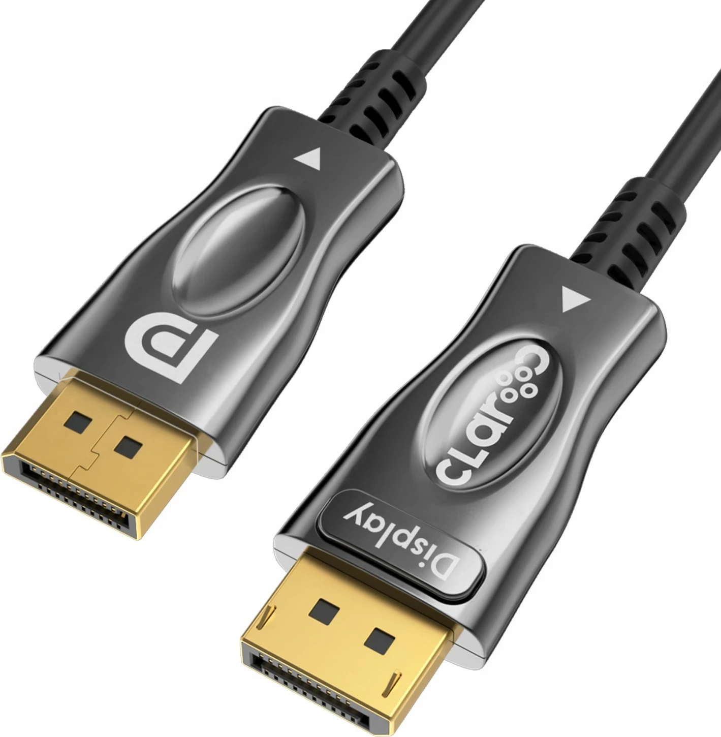 Optični DisplayPort 1.4 AOC kabel Claroc 8K, 15 m, črno-siv
