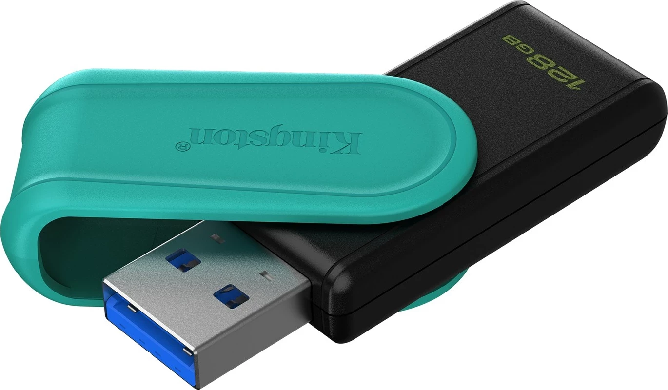USB ključ 128GB, Kingston DataTraveler Exodia S, USB 3.2, črn/tirkiz