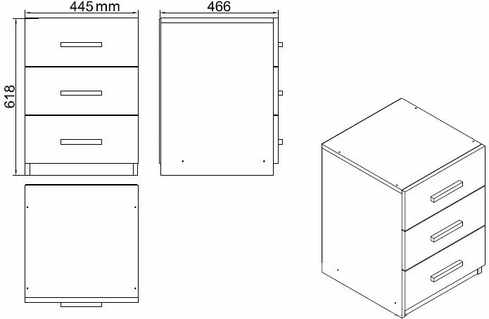 Set pisarniškega pohištva Hanah Home, Vo15-Ob