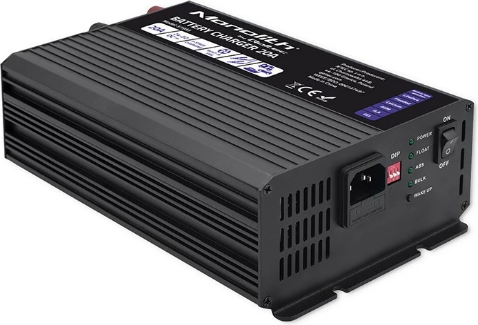 Inteligentni polnilnik baterij Monolith 51953 Qoltec, 20A, 24V, črn