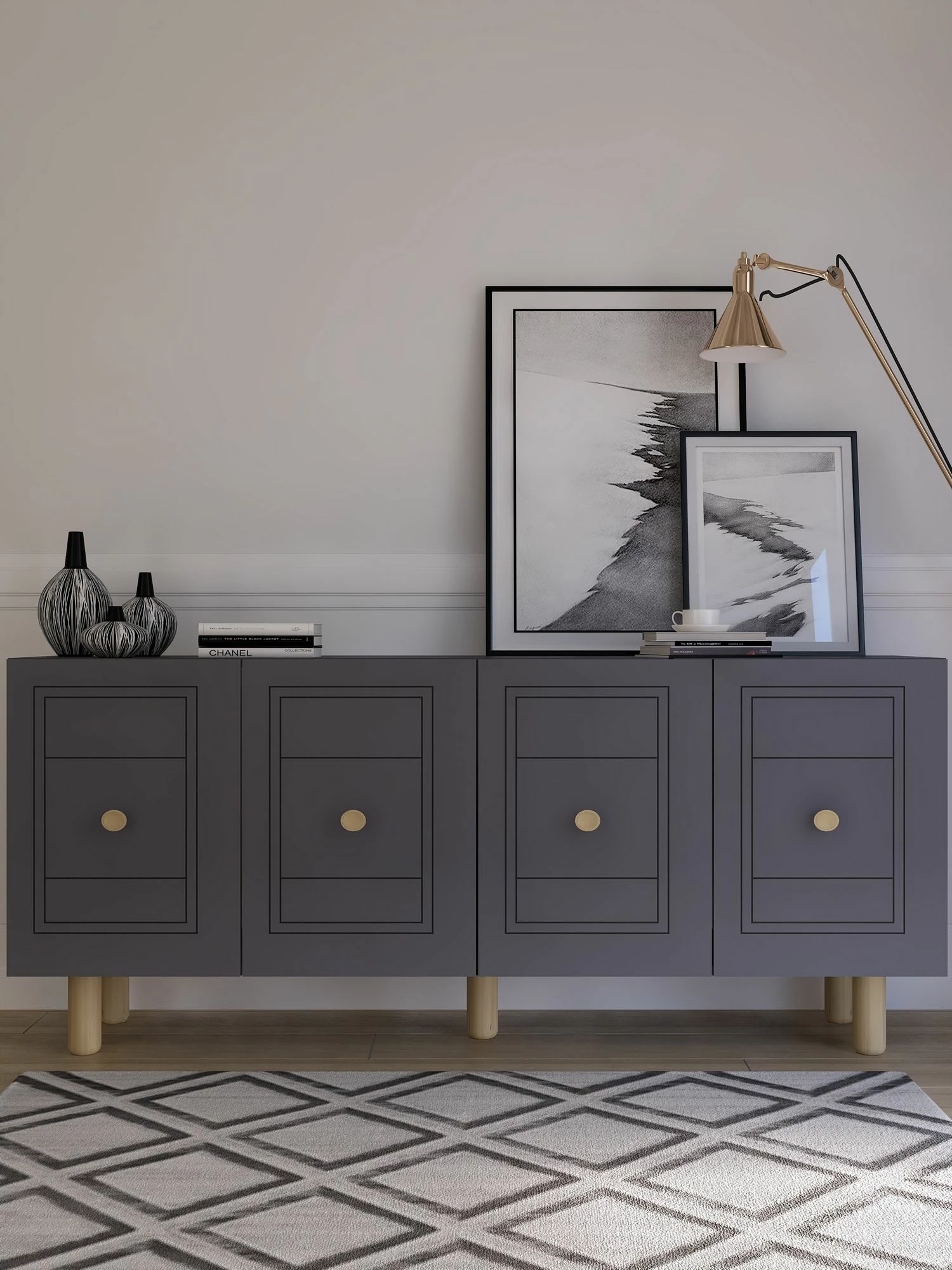 Konzola Dario Bohem, antracit - Skye Decor