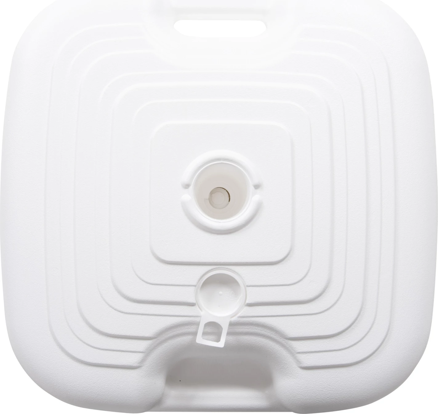 Plastično stojalo za dežnik z ročajem SOLBAS FH6112.01 bele barve - za drog 20/38mm 45x11Hcm