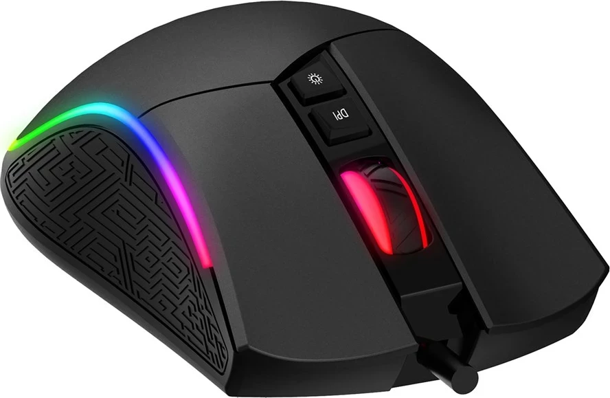 Optični igralni miš Havit MS1001S, USB, črno-siva