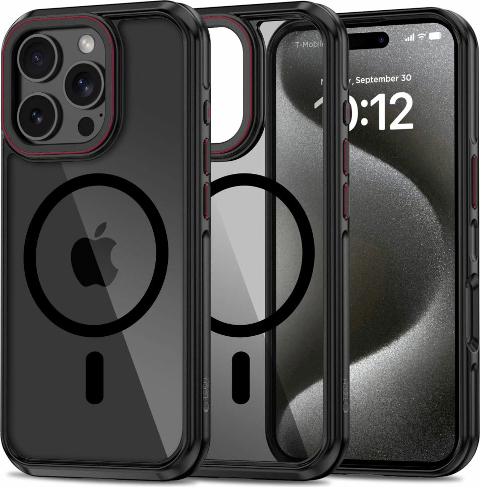 Ovitek MagHybrid MagSafe za iPhone 16 Pro, Tech-Protect, črn