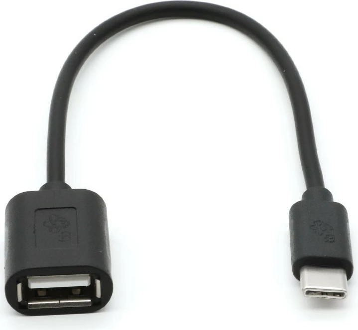 OTG kabel USB Type-C, 15 cm, črn, TB