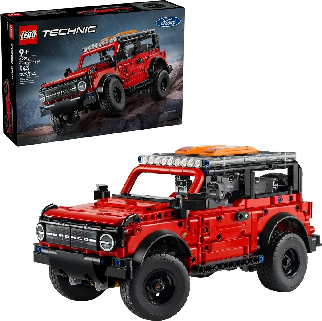 Model SUV Ford Bronco LEGO Technic 42213, rdeč, za otroke in odrasle