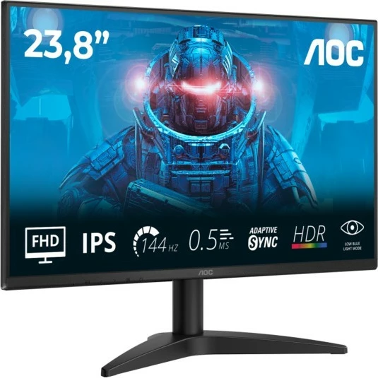 Monitor 23,8" IPS 144Hz FHD HDMI DP, črn, AOC 24B36X s HDMI kablom