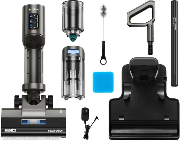 Vertikalni brezžični sesalnik, 0,8 l, 2600 mAh, siv — Eureka Rapid Wash GX5 Pro