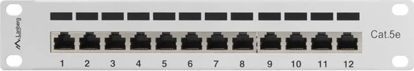 Zaščiten patch panel LANBERG PPF5-9012-S, kategorija 5e, višina 1