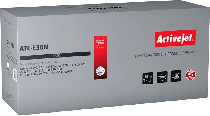 Zamenljiv toner Activejet ATC-E30N za tiskalnike Canon, črn