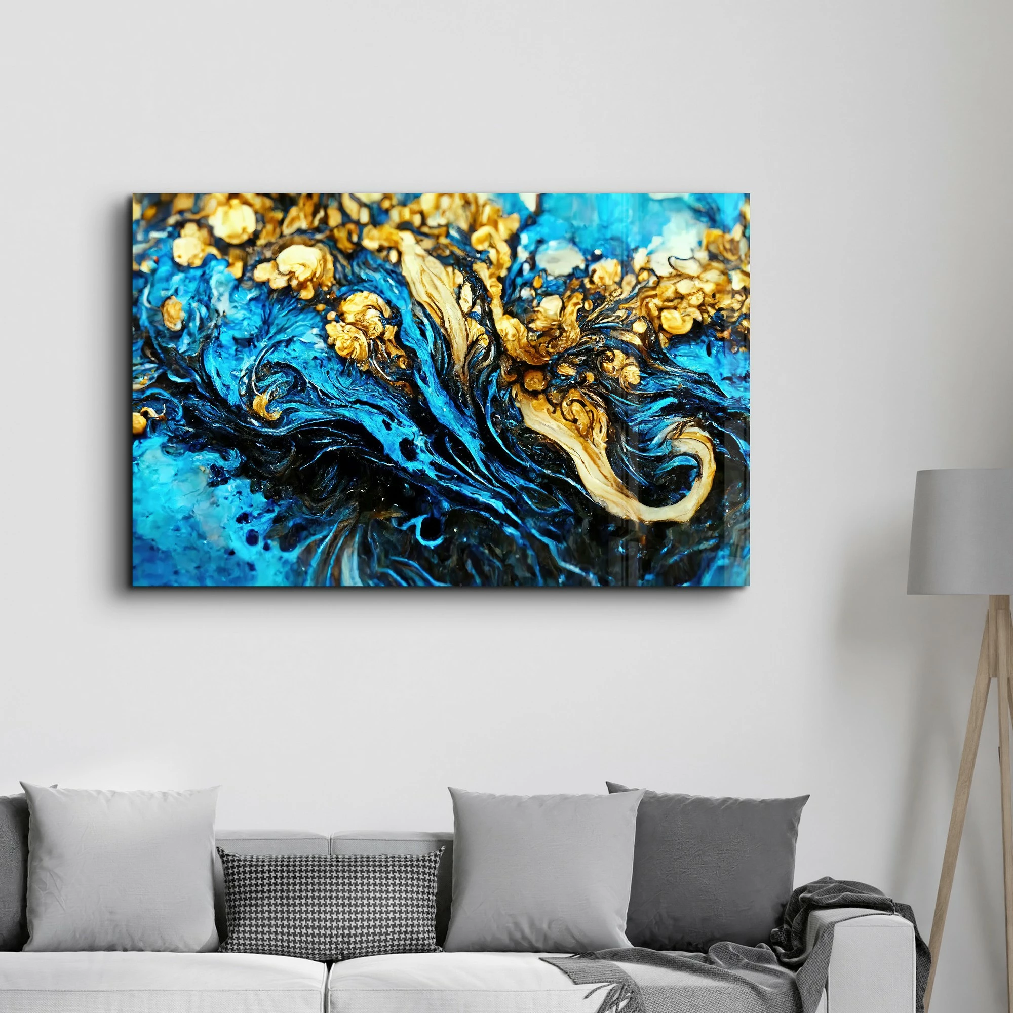 Dekorativna večbarvna slika iz kaljenega stekla, SPR-1338, 70 x 110 cm