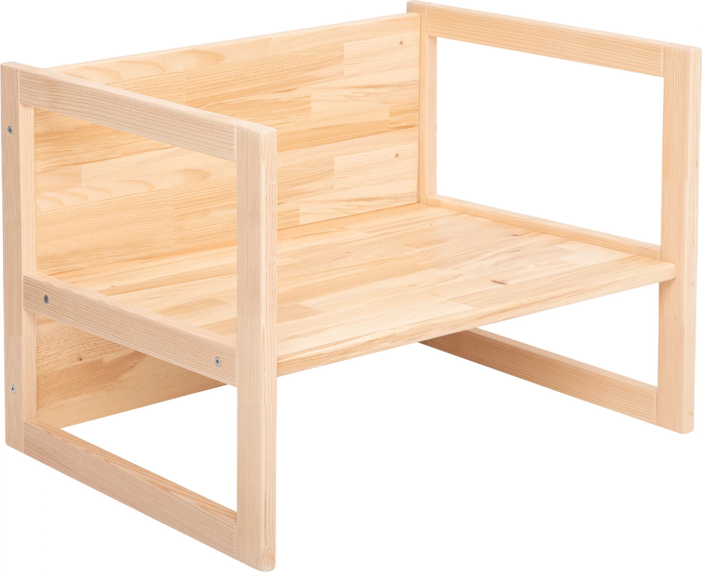 Otroška lesena klop-miza MIKO FH9289 naravna 64,5x45,x47Y cm