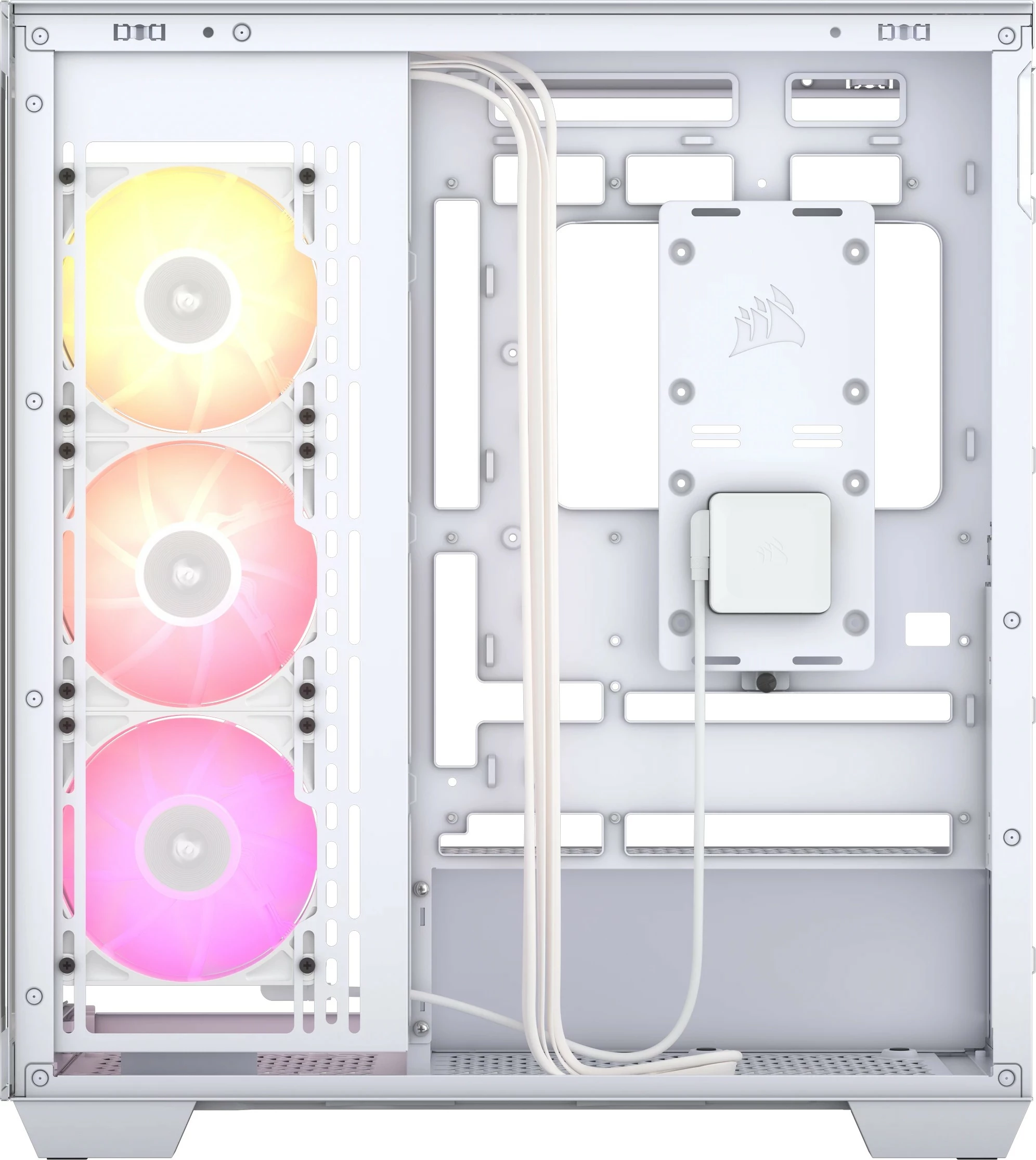 Računalniško ohišje Corsair 3500X LINK RGB, Midi Tower, belo